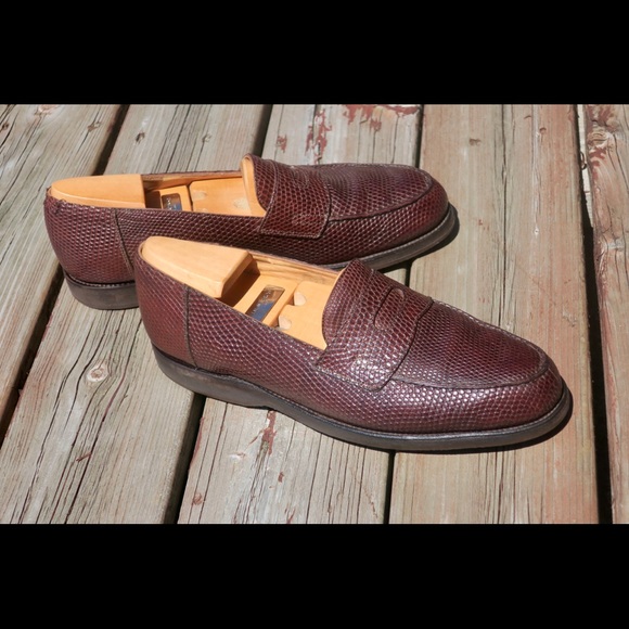 John Lobb handmade lizard loafers brown - Picture 3 of 5